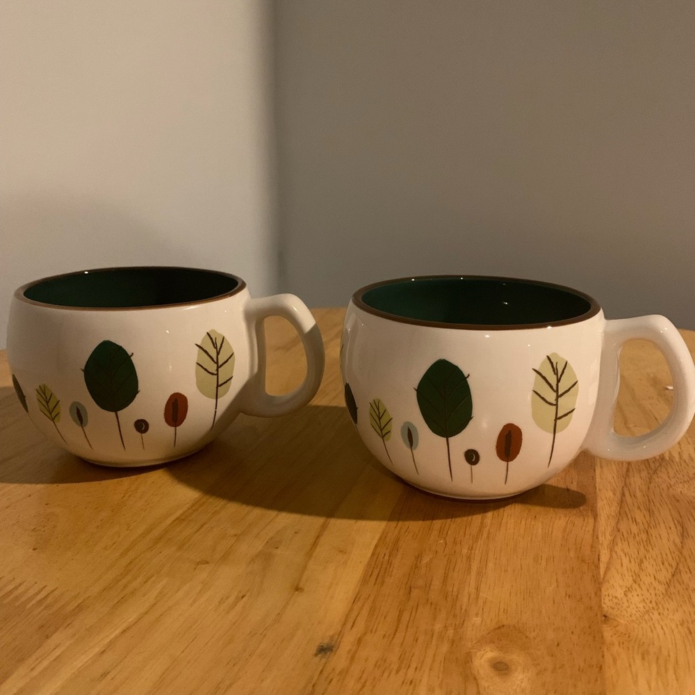 Two Starbucks Autumn Fall Coffee Cups